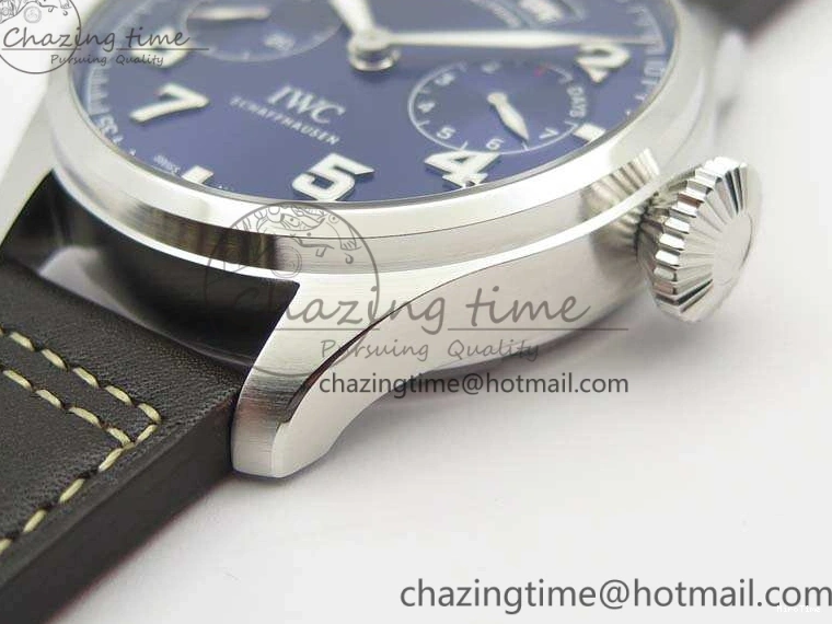 MIROTIME 0415 Versatile Big Pilot Real PR IW502703 SS YLF 1:1 Best Edition Blue Dial On Calfskin Strap A 7226